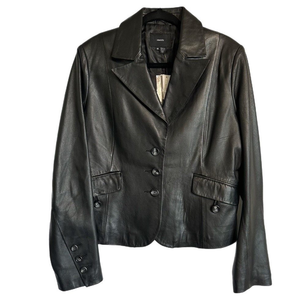 identify Women's Black Leather Jacket
